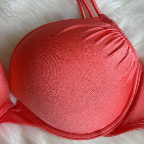 36C VS Victoria’s Secret Bombshell Miraculous Adds-2Cups Bikini Swim top Coral - Picture 4 of 14